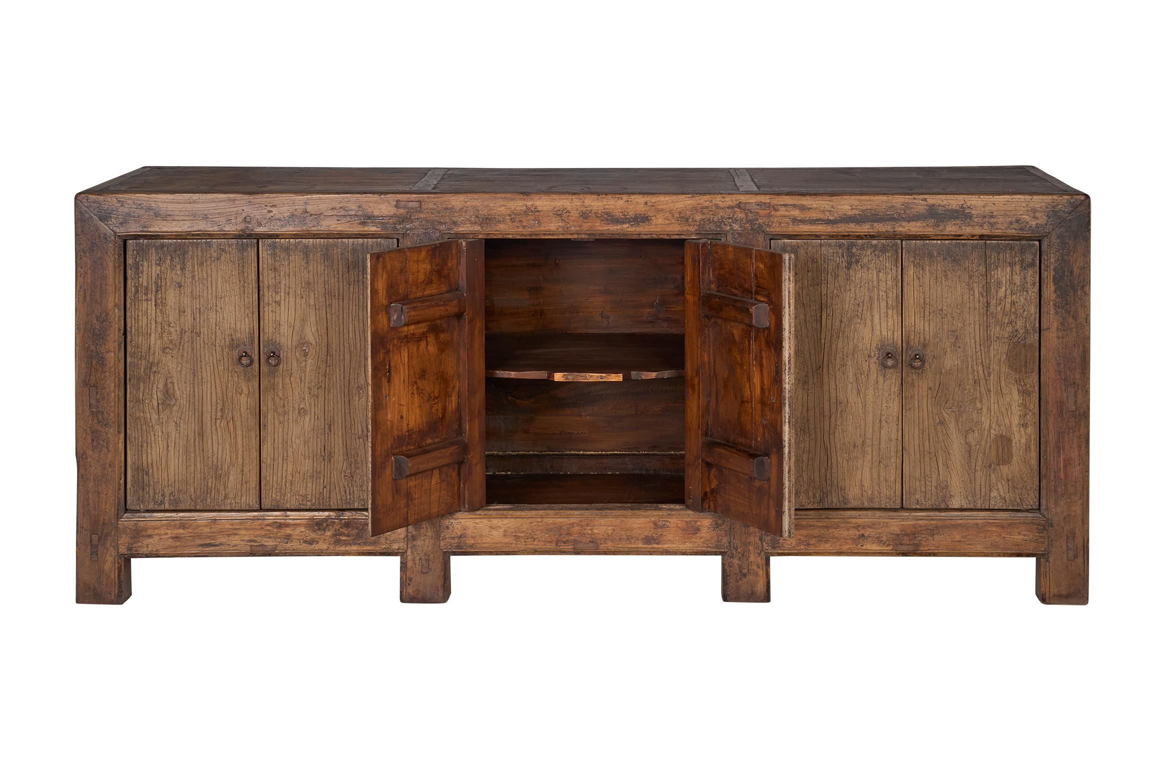 Organico moderno Server a sei ante in vernice originale patinata in vendita