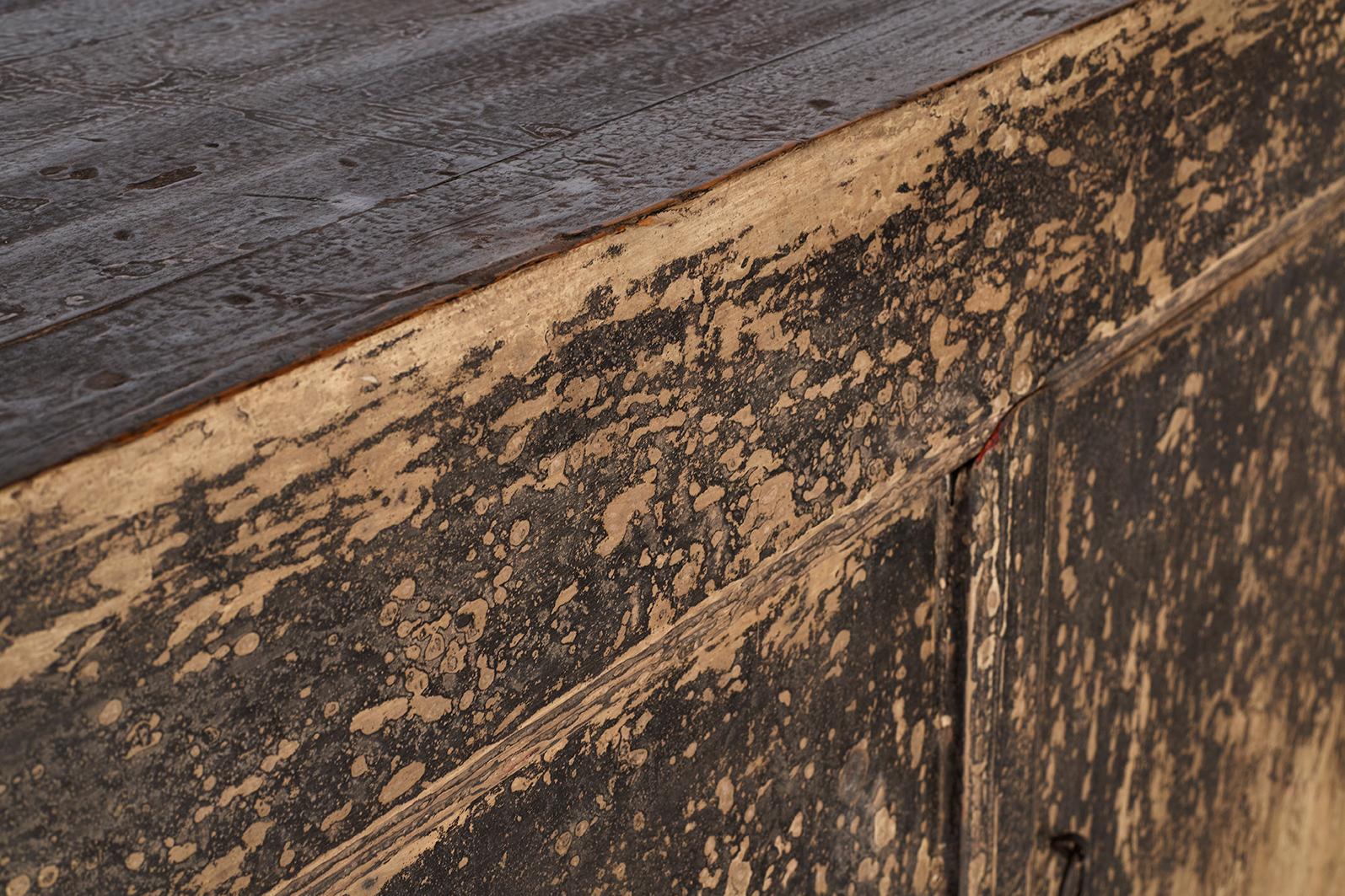 Wood Six Door Server in Original Paint Patina