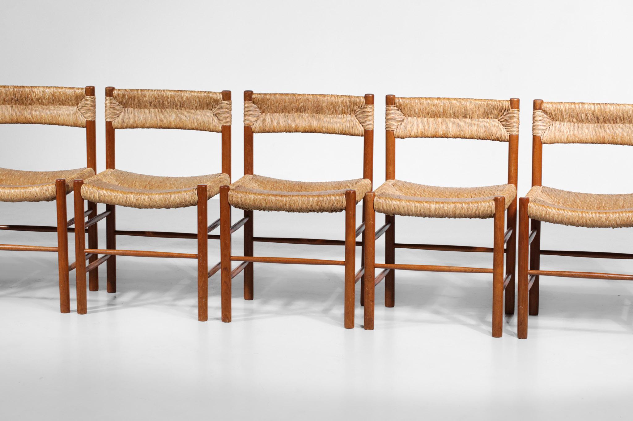 Suite of six French chairs model 