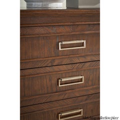 Six Drawer Brown Oak Dresser