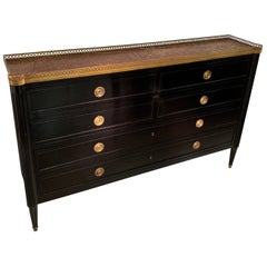Antique Six-Drawer Credenza, France, 19th Century