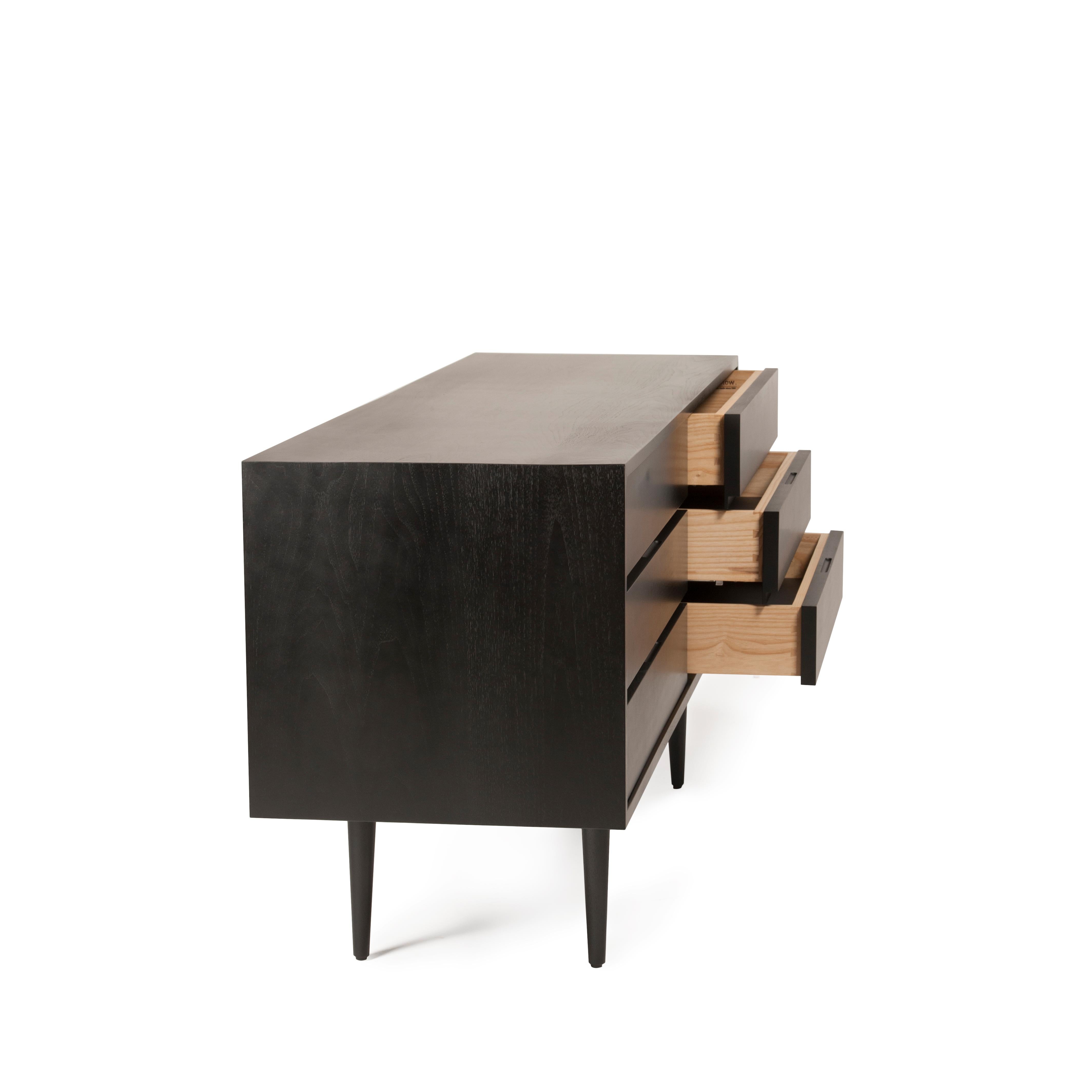 Ebonized Six Drawer Dresser by Mel Smilow For Sale