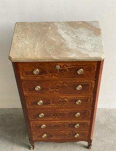 Six Drawer Italian Marble Top Dresser Six Drawer Ita