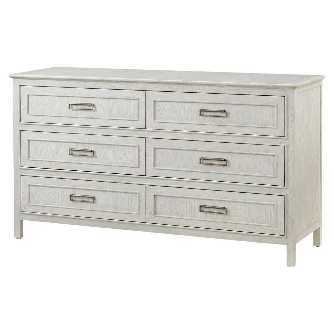 Six Drawer White Oak Dresser