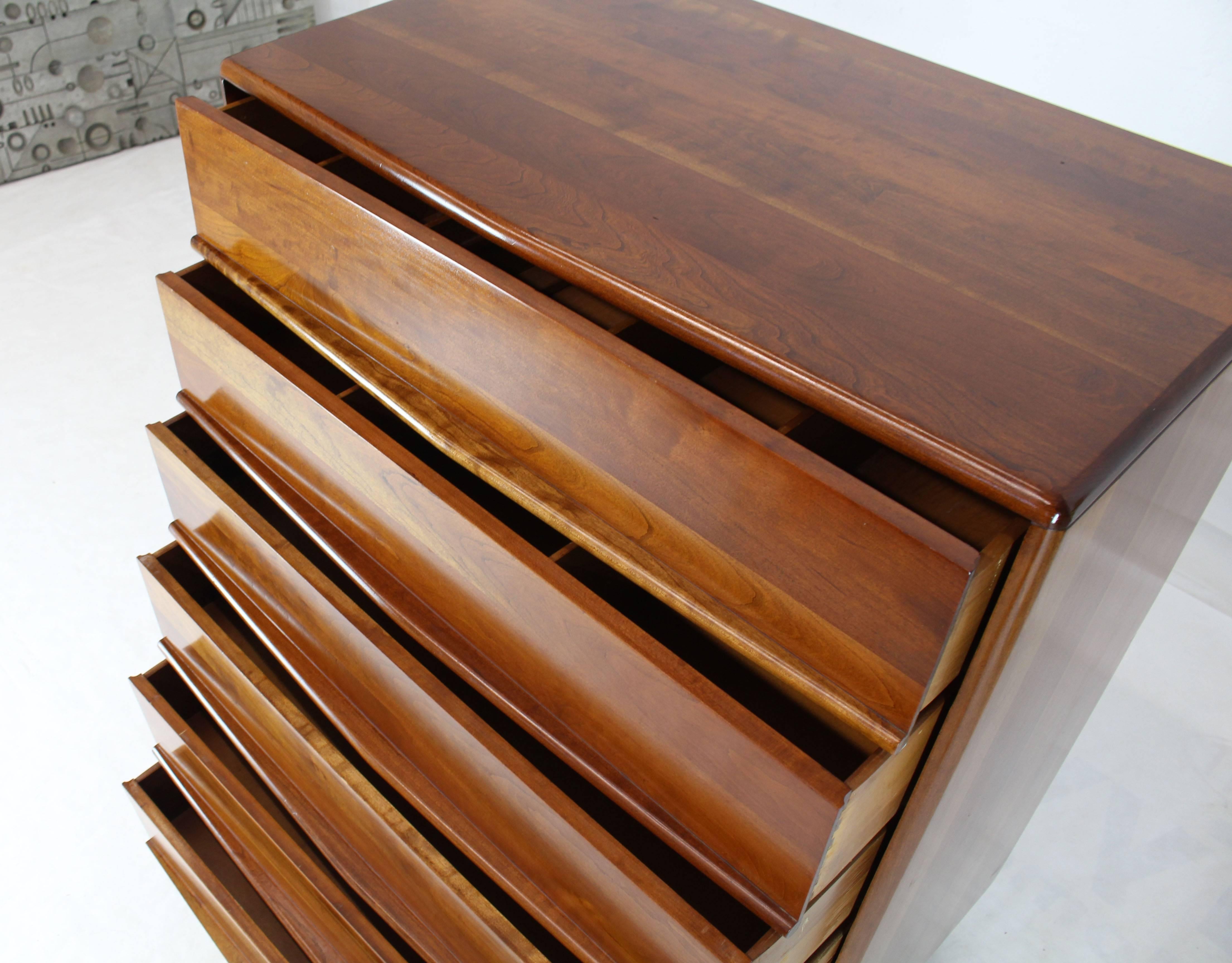 Six Drawers Solid Cherry Mid-Century Modern Design High Chest 3
