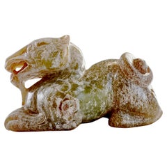 Six Dynasties Jade Mythological Beast