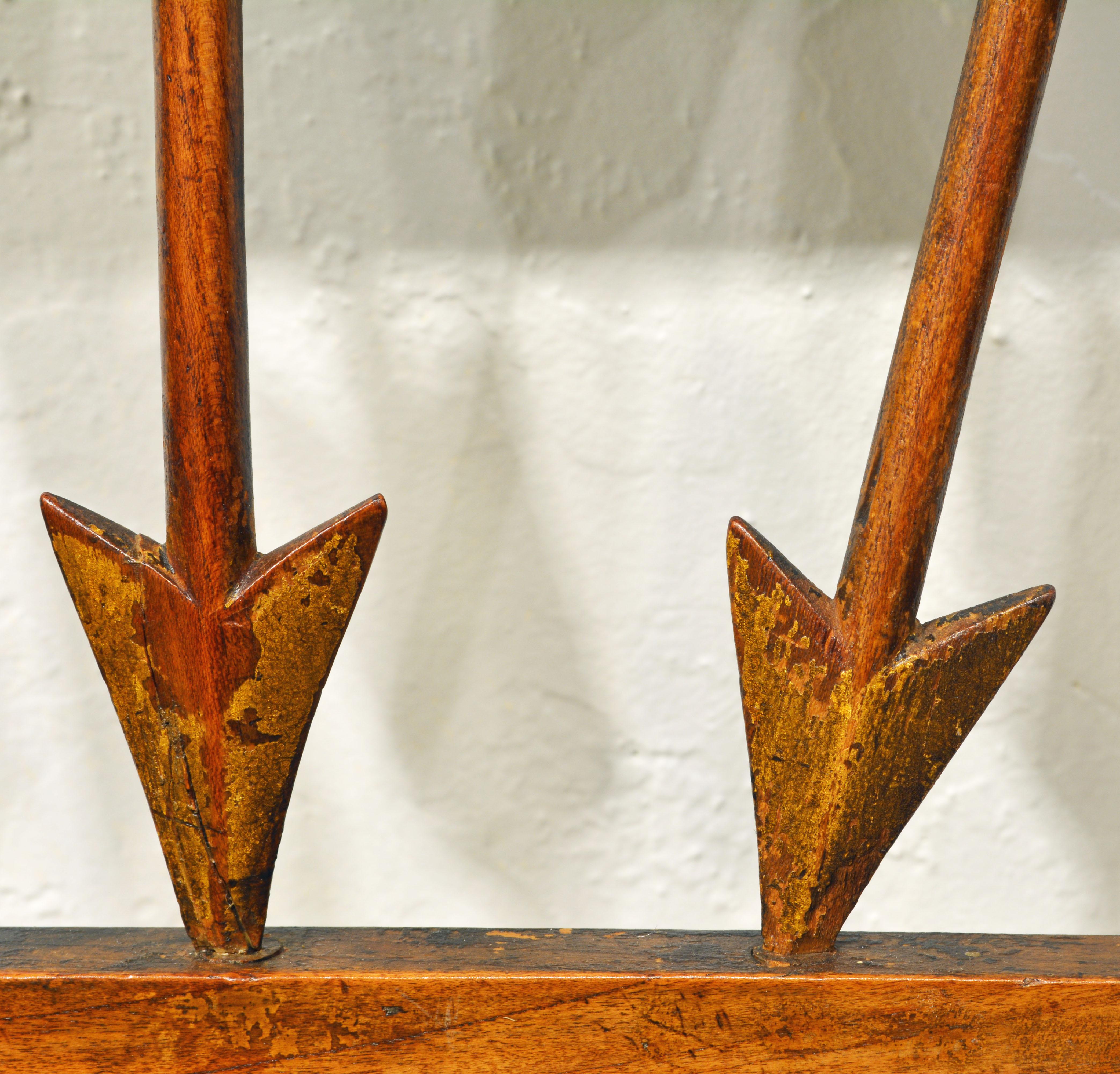 Six Early 19th Century Italian Neoclassical Fruitwood Arrow Back Klismos Chairs 6