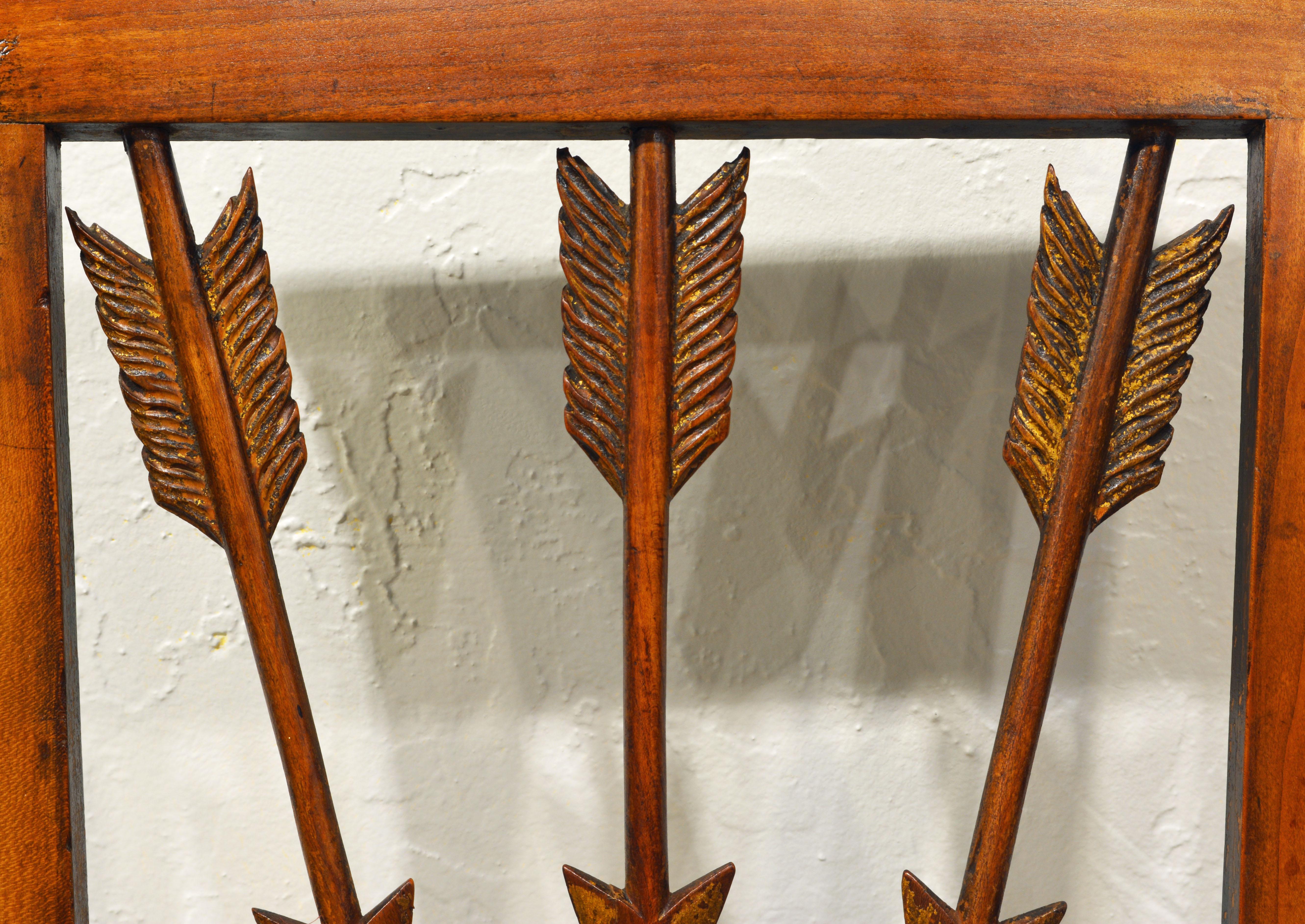 Six Early 19th Century Italian Neoclassical Fruitwood Arrow Back Klismos Chairs 3