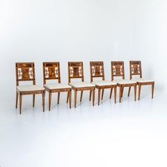 Six early Biedermeier Side Chairs, Germany circa 1810