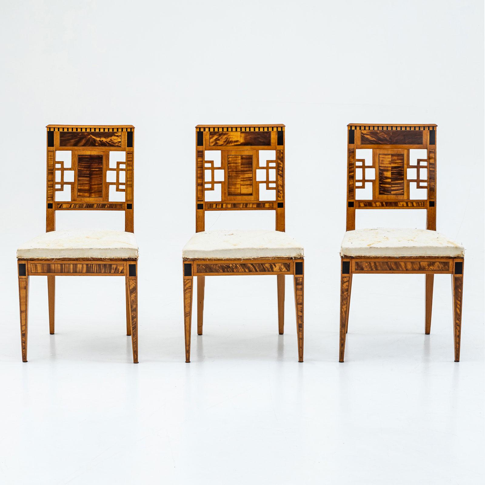 Allemand Six chaises d'appoint Biedermeier, Allemagne vers 1810 en vente