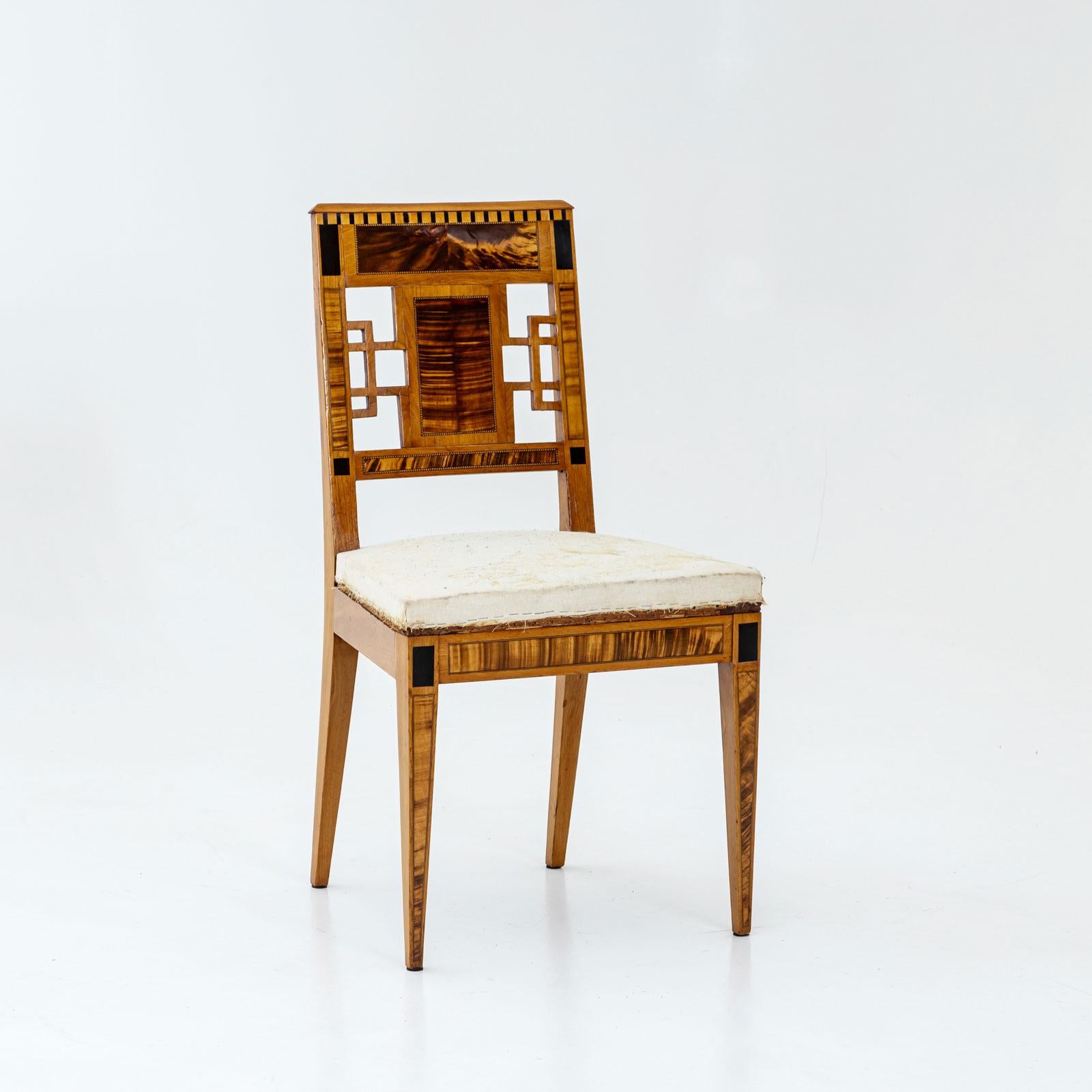 Six chaises d'appoint Biedermeier, Allemagne vers 1810 Bon état - En vente à Greding, DE