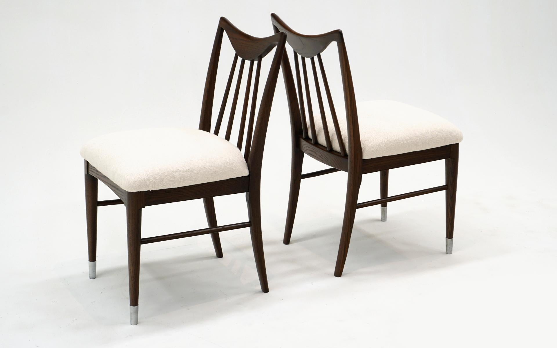 Six Edmond Spence Dining Chairs for Keller. Restored. Walnut with Spindle Back In Good Condition In Kansas City, MO