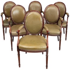 Vintage Four Edwardian mahogany chairs by Gill & Reigate