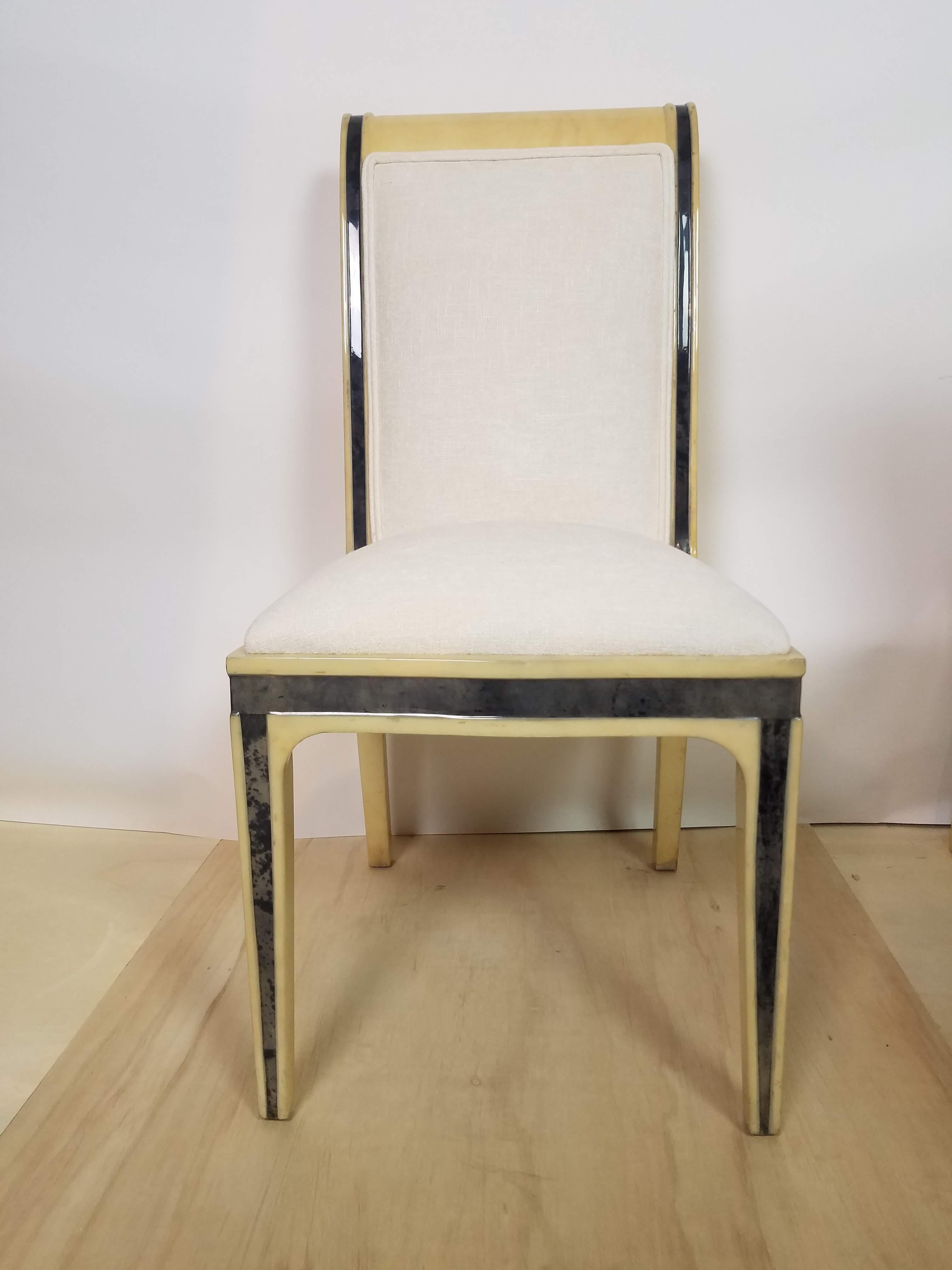 Six chaises de salle à manger en peau de chèvre Enrique Garcel Columbia 1970s en vente 2