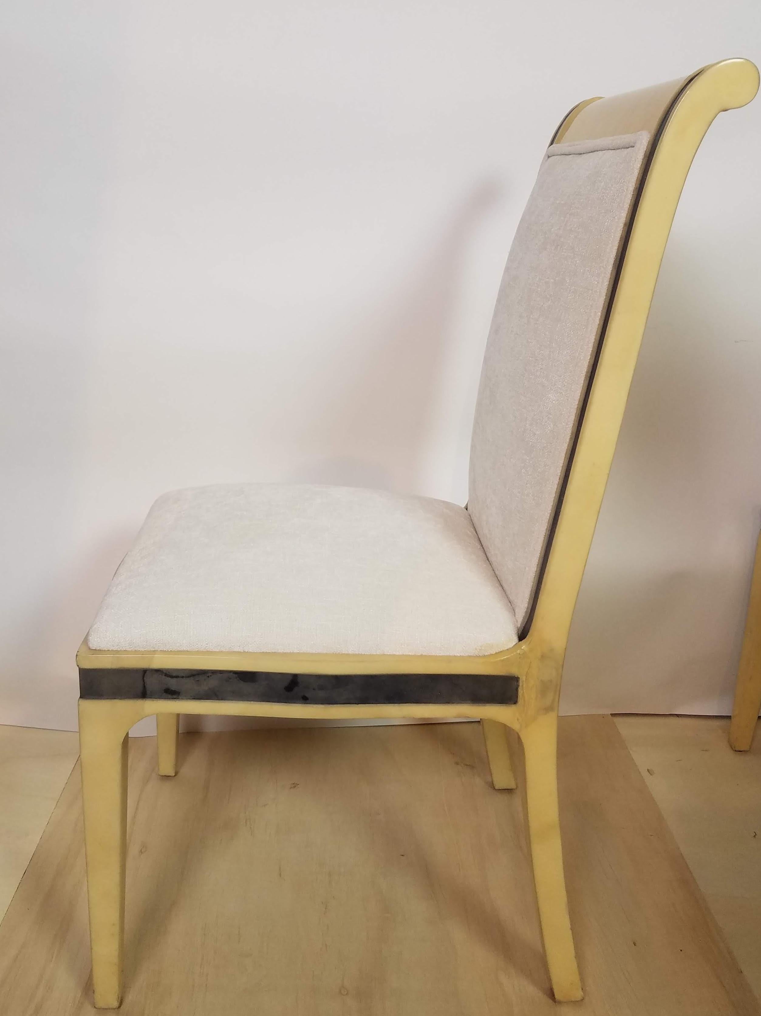 Six chaises de salle à manger en peau de chèvre Enrique Garcel Columbia 1970s en vente 3
