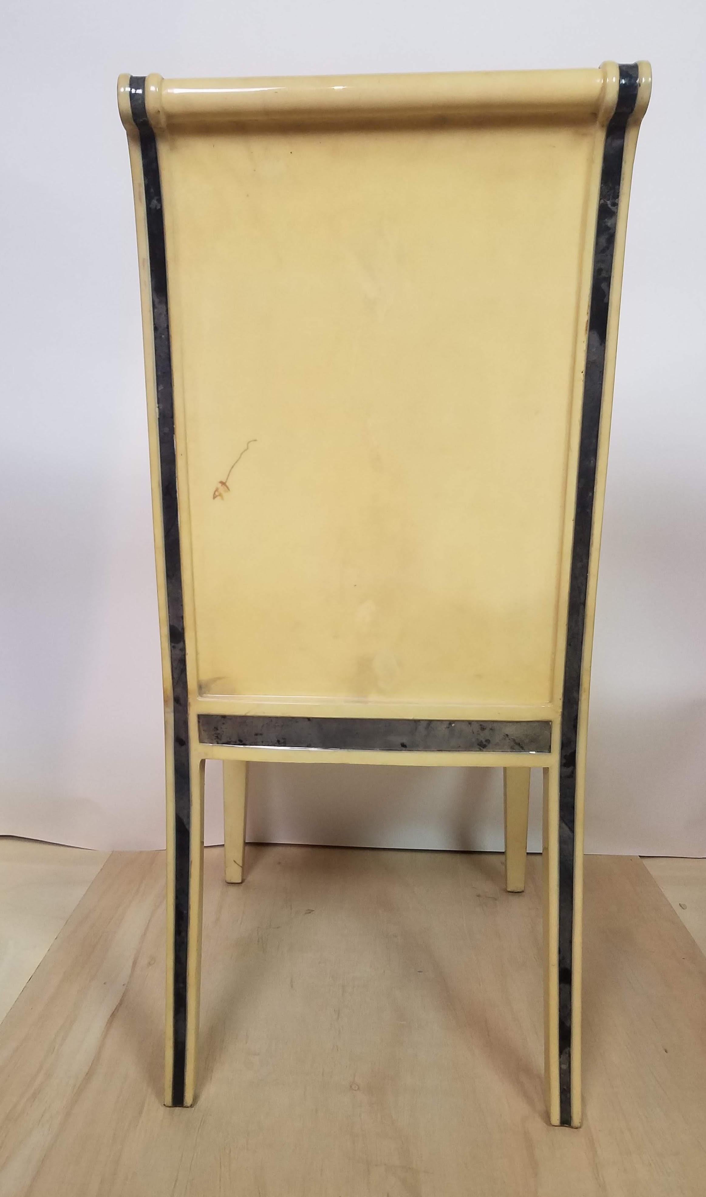 Six chaises de salle à manger en peau de chèvre Enrique Garcel Columbia 1970s en vente 4