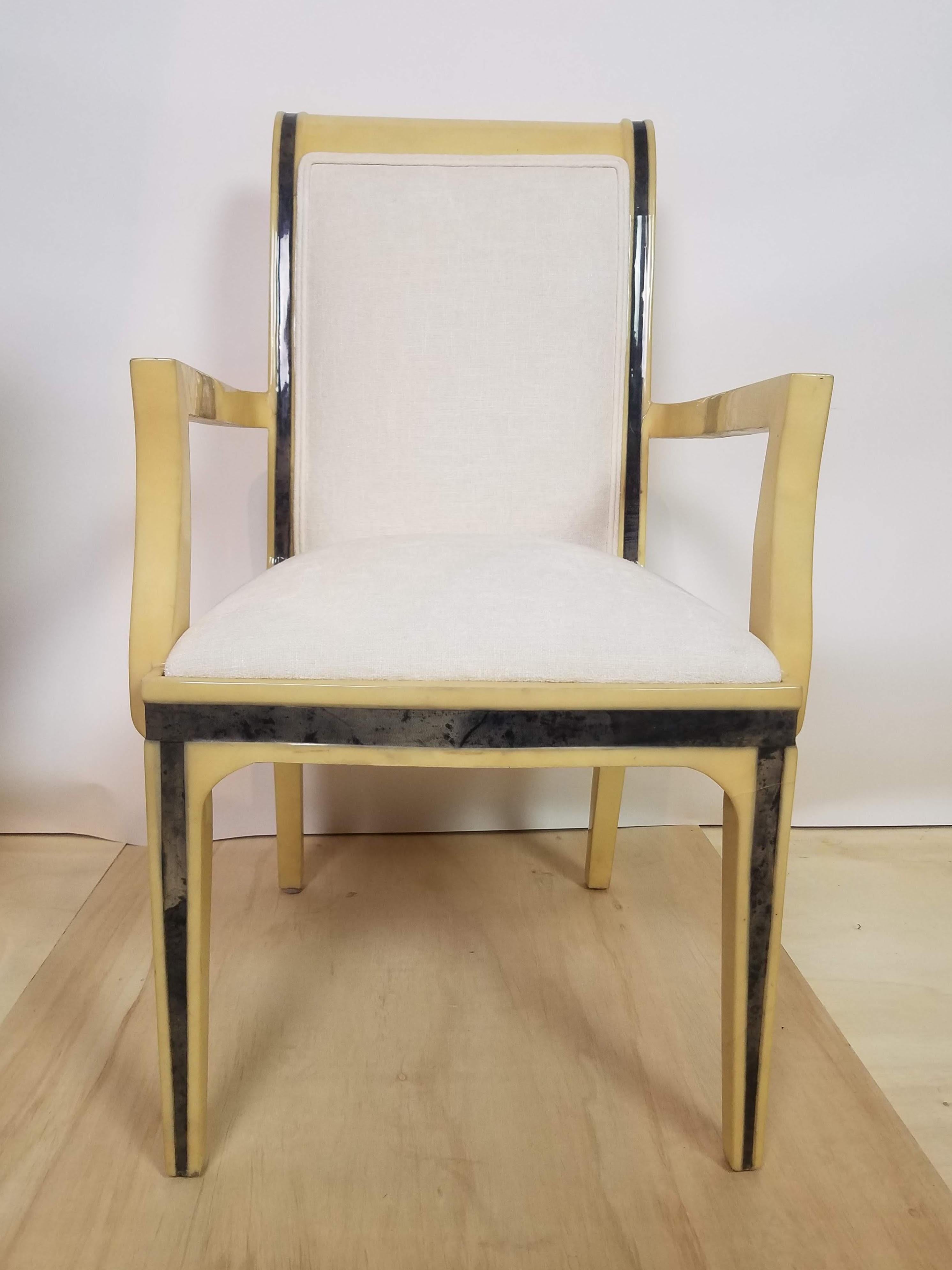 Six chaises de salle à manger en peau de chèvre Enrique Garcel Columbia 1970s en vente 6