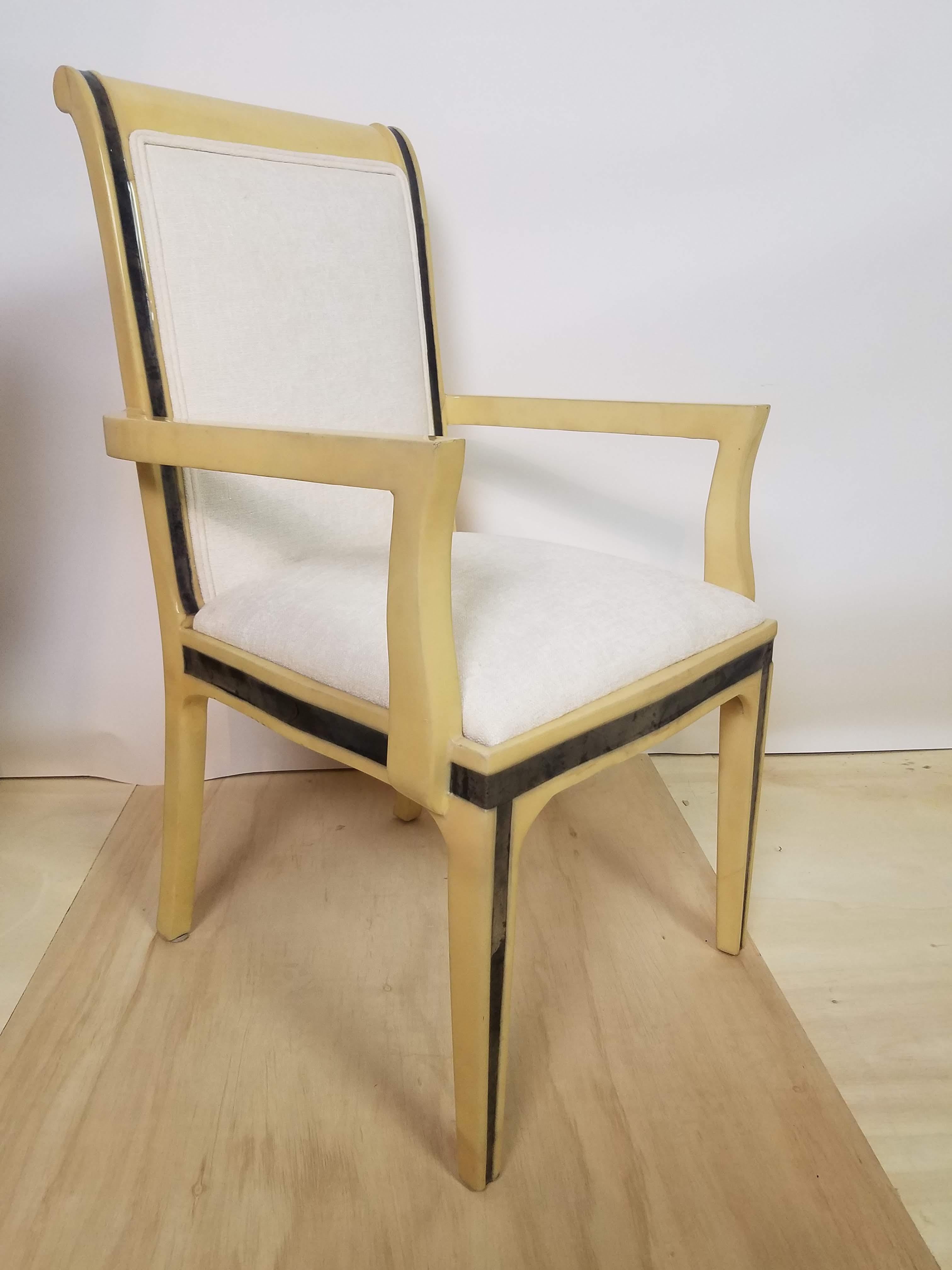 Six chaises de salle à manger en peau de chèvre Enrique Garcel Columbia 1970s en vente 8