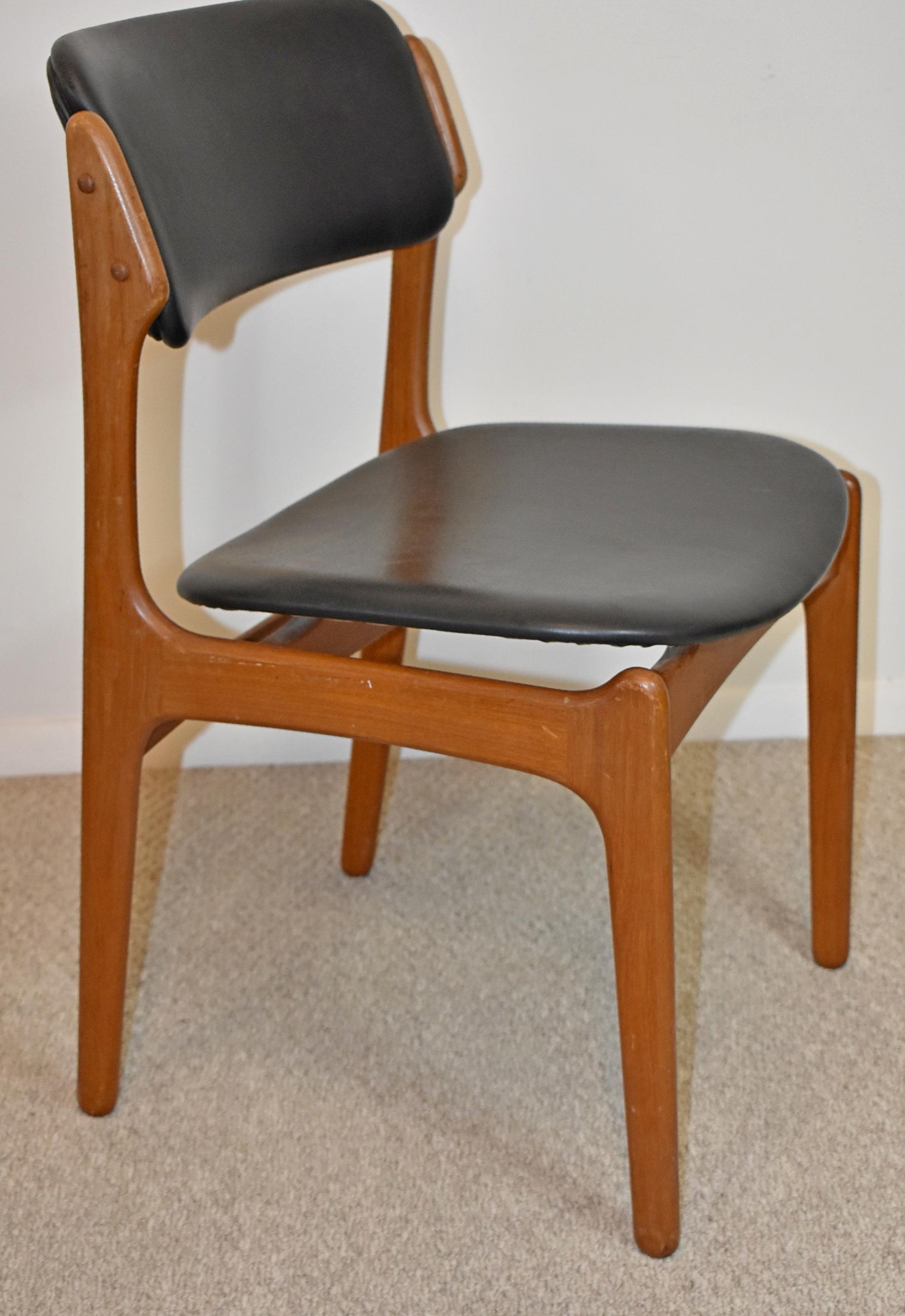 20th Century Six Erik Buch Model #49 Teak Dining Chairs