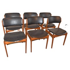 Six Erik Buch Model #49 Teak Dining Chairs