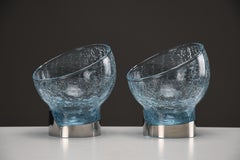 Six exquisite Italian New Old Stock 1970's Celeste glass dessert bowls