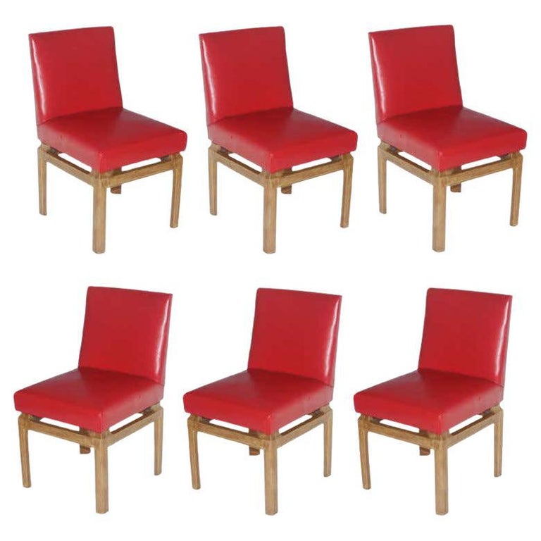 Six Far East Dining Chairs by Michael Taylor for Baker For Sale