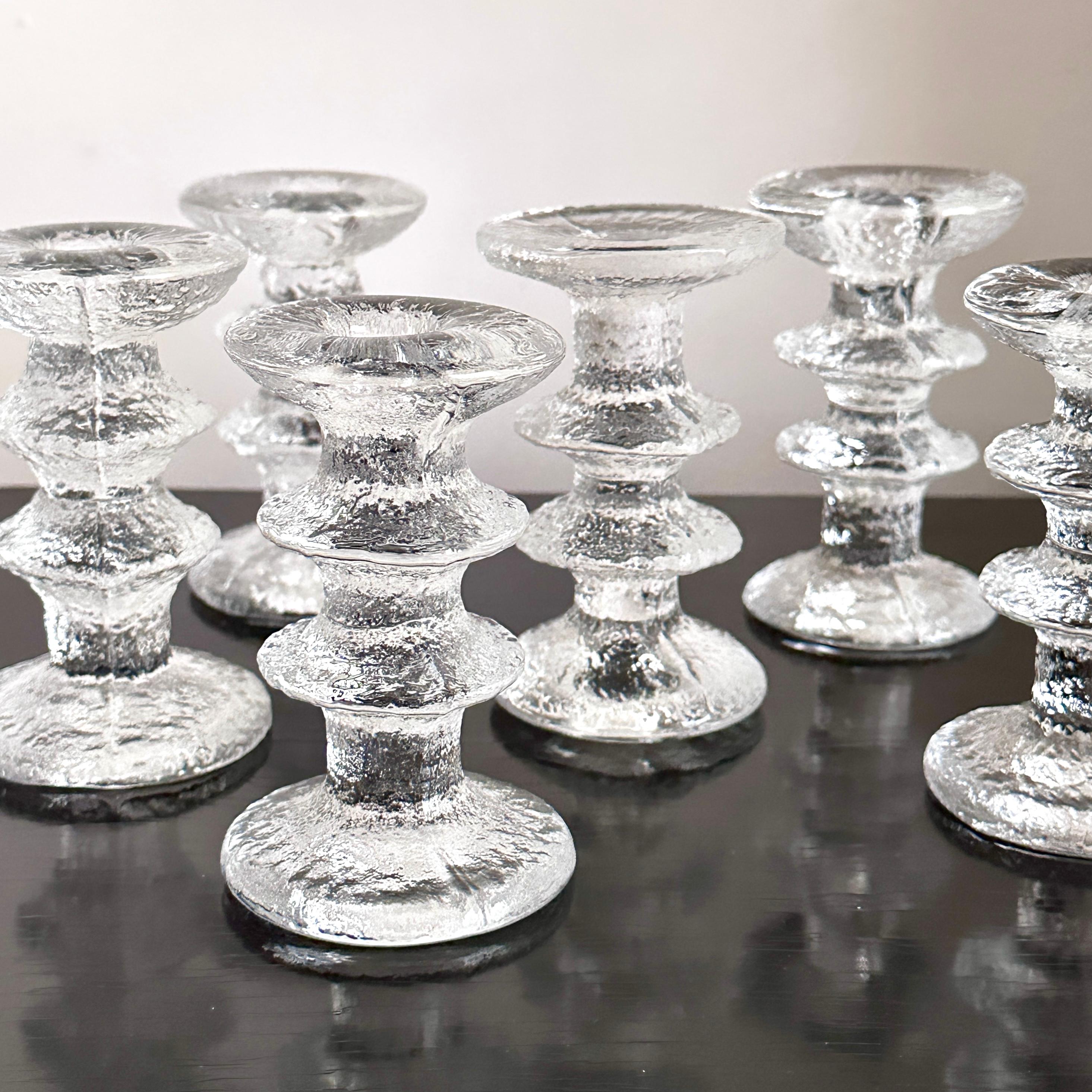 Six chandeliers Festivo à deux anneaux, designs de Timo Sarpaneva pour Iittala Bon état - En vente à Doraville, GA