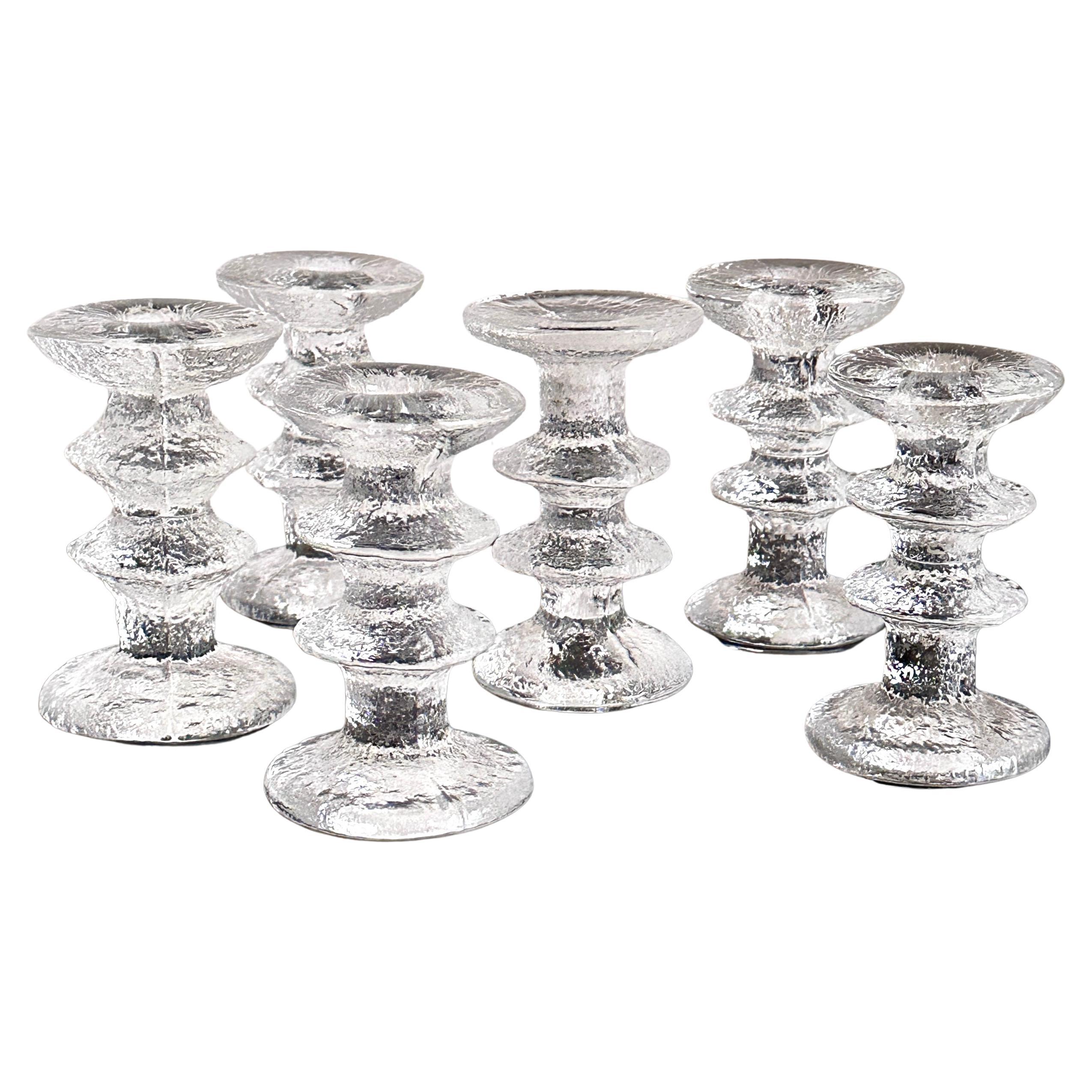 Six chandeliers Festivo à deux anneaux, designs de Timo Sarpaneva pour Iittala en vente