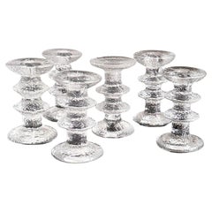 Six chandeliers Festivo à deux anneaux, designs de Timo Sarpaneva pour Iittala