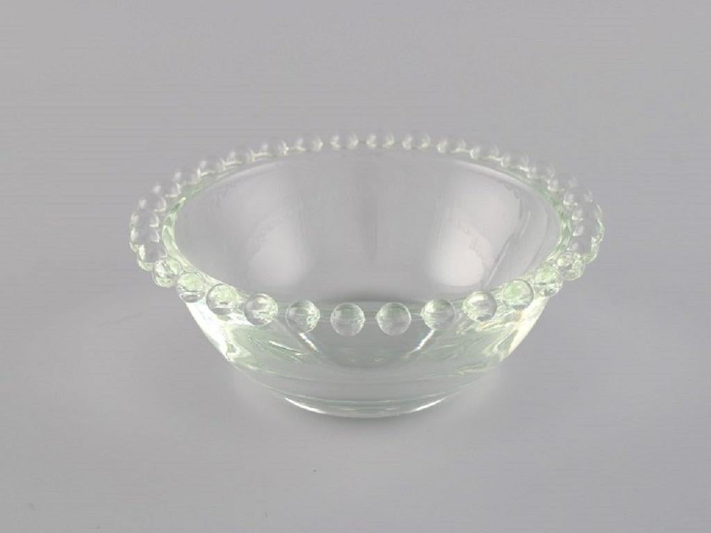 French Six Finger Bowls in Clear Art Glass, France, Mid-20th Century For Sale