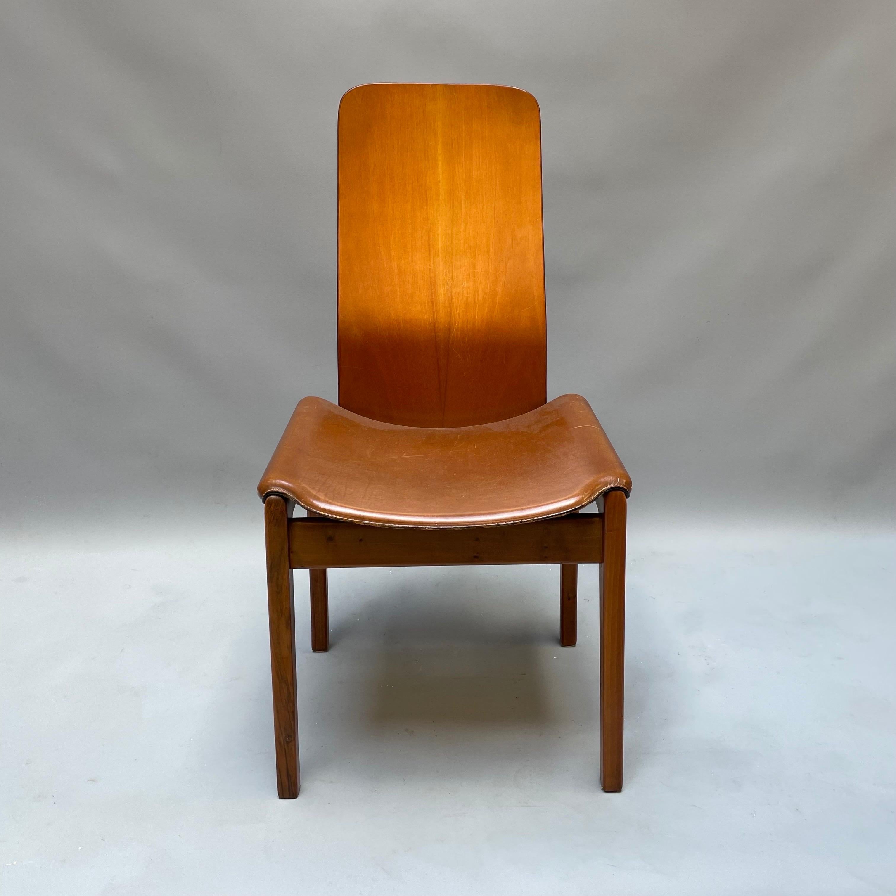 Six Fiorenza Chairs by Tito Agnoli, Molteni  3