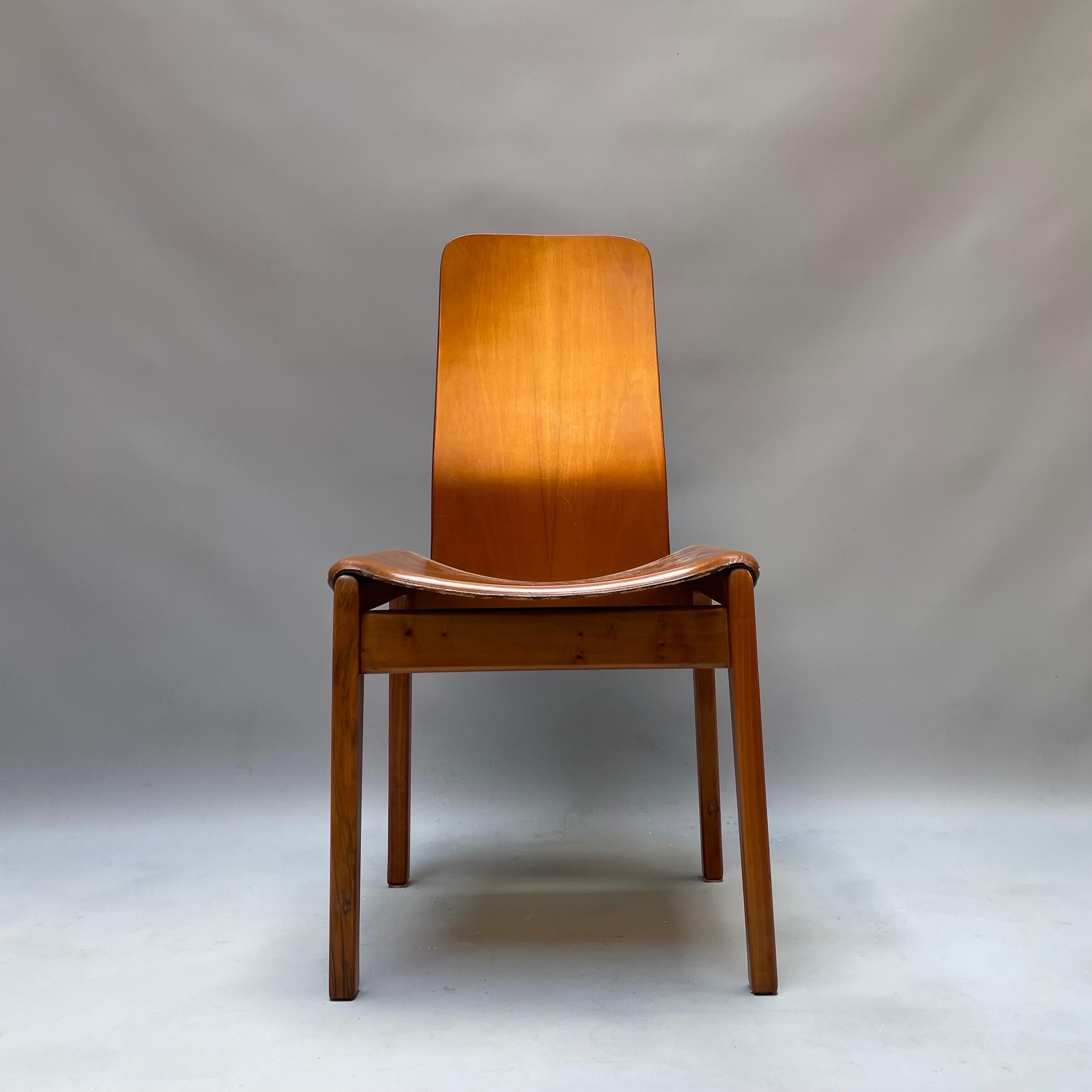 Six Fiorenza Chairs by Tito Agnoli, Molteni  5