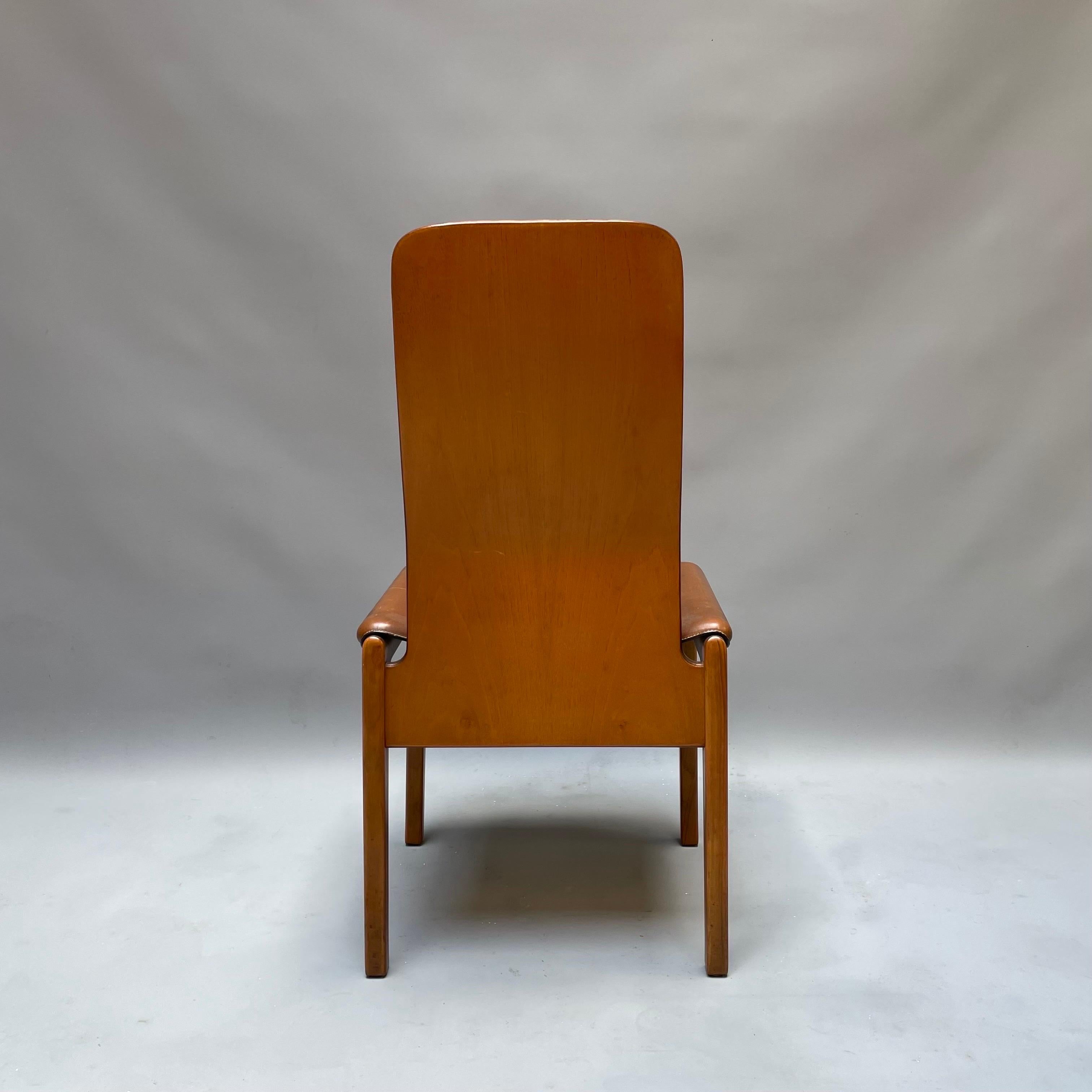 Modern Six Fiorenza Chairs by Tito Agnoli, Molteni 