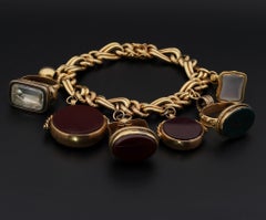 Bracciale Charm Six Fobs in oro 9KT/14 KT