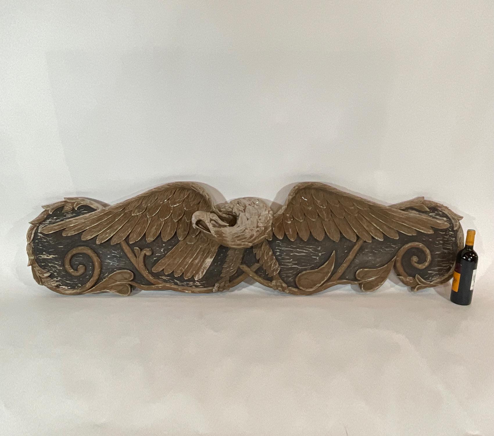 North American Six Foot Carved Eagle Stern Board