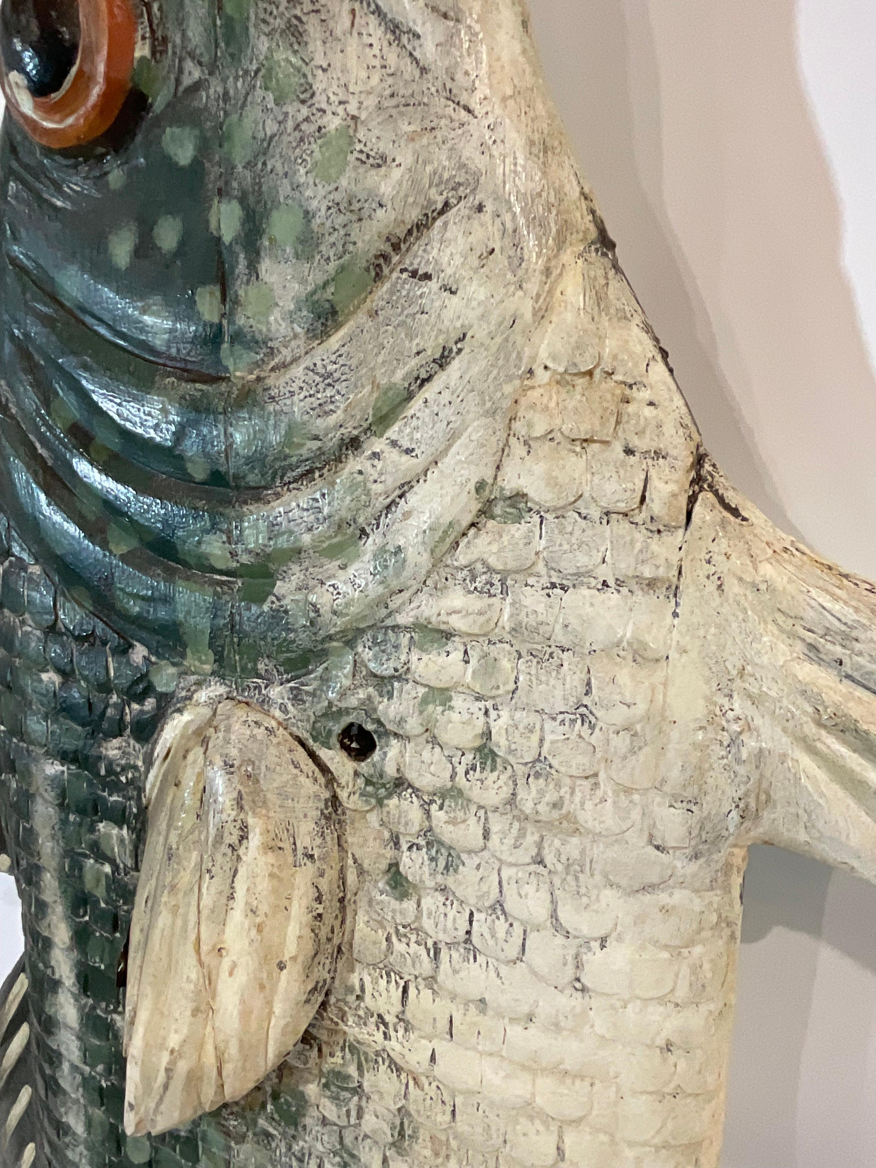 Six Foot Carved Fish from England For Sale 1