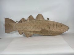 Six Foot Carved Wood Codfish