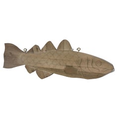 Six Foot Carved Wood Codfish