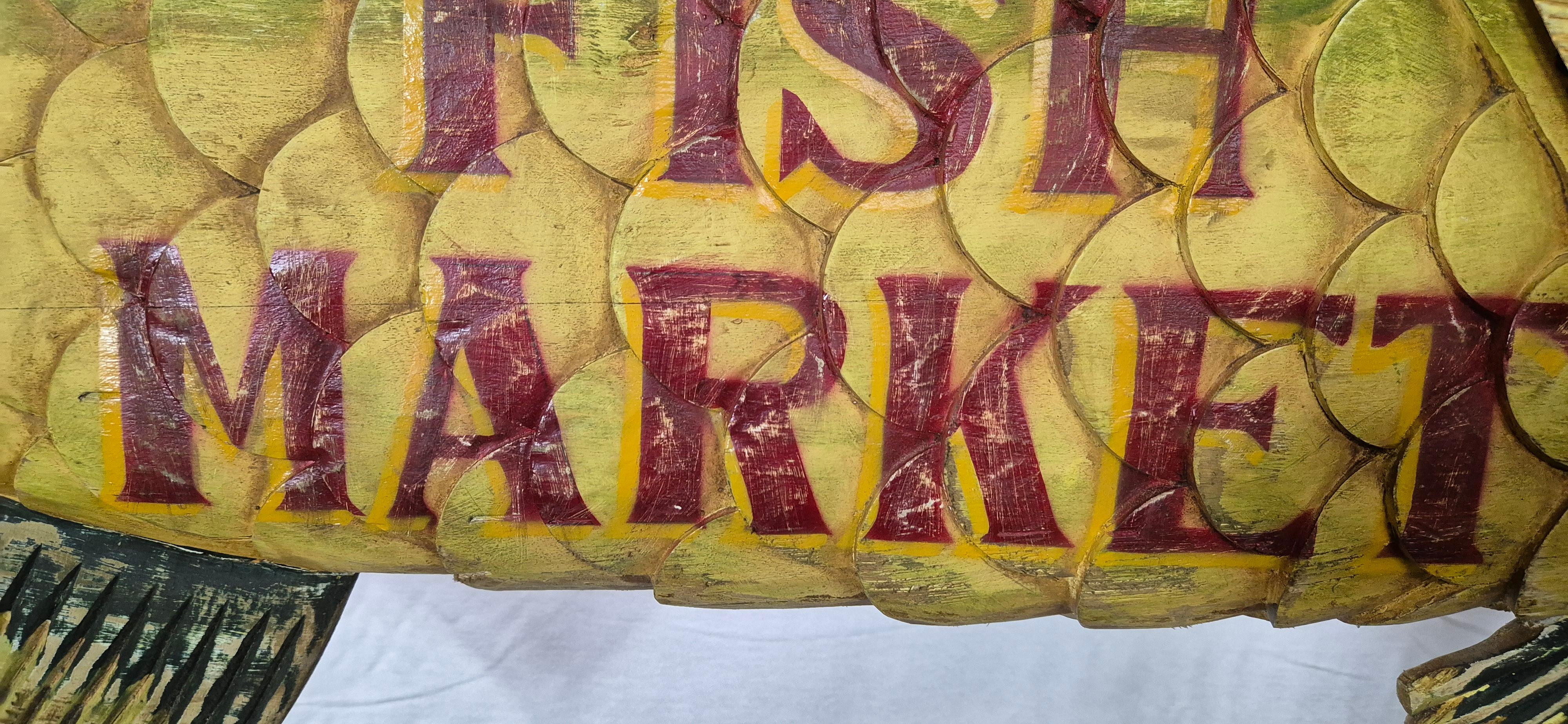 Cartel comercial de seis pies del mercado de pescado de Menemsha en venta 5