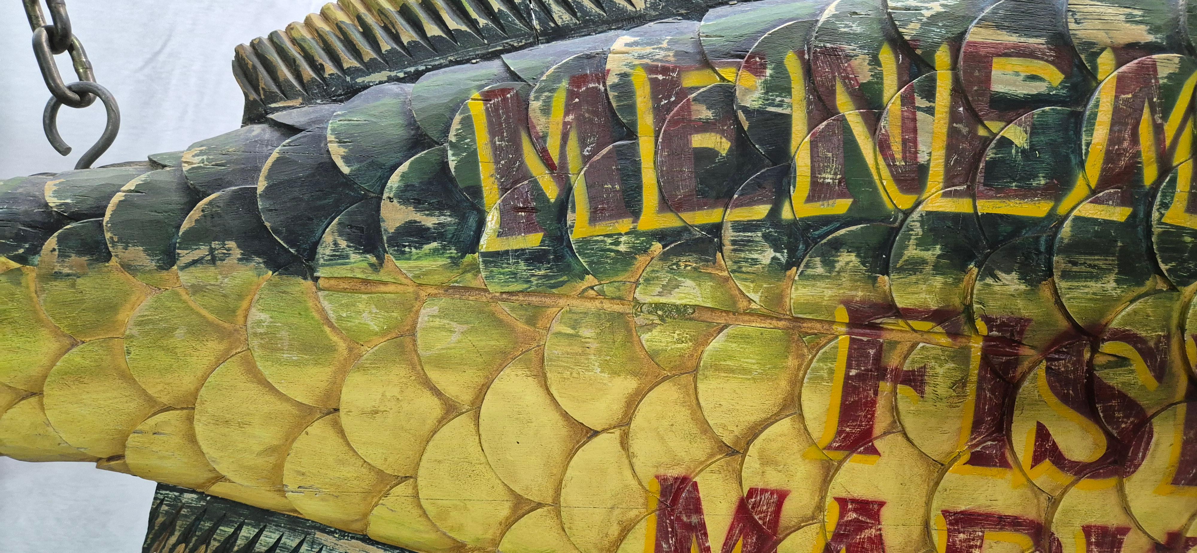 Cartel comercial de seis pies del mercado de pescado de Menemsha en venta 2