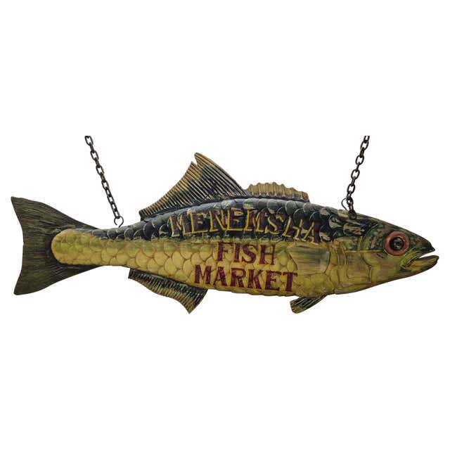 Fish Trade Sign, Rainbow Trout, Fishing Bait and Equipment For Sale at ...