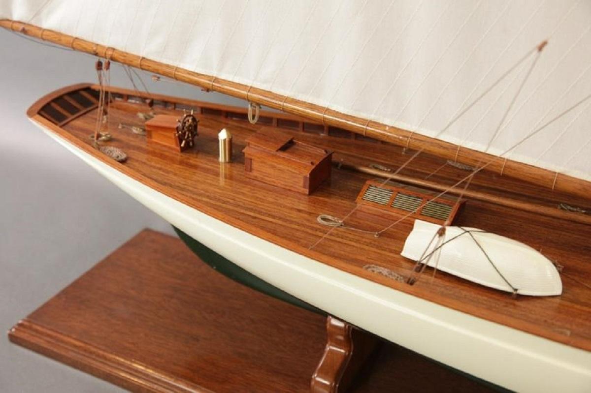 Contemporary Six Foot Model of Cup Yacht Puritan For Sale