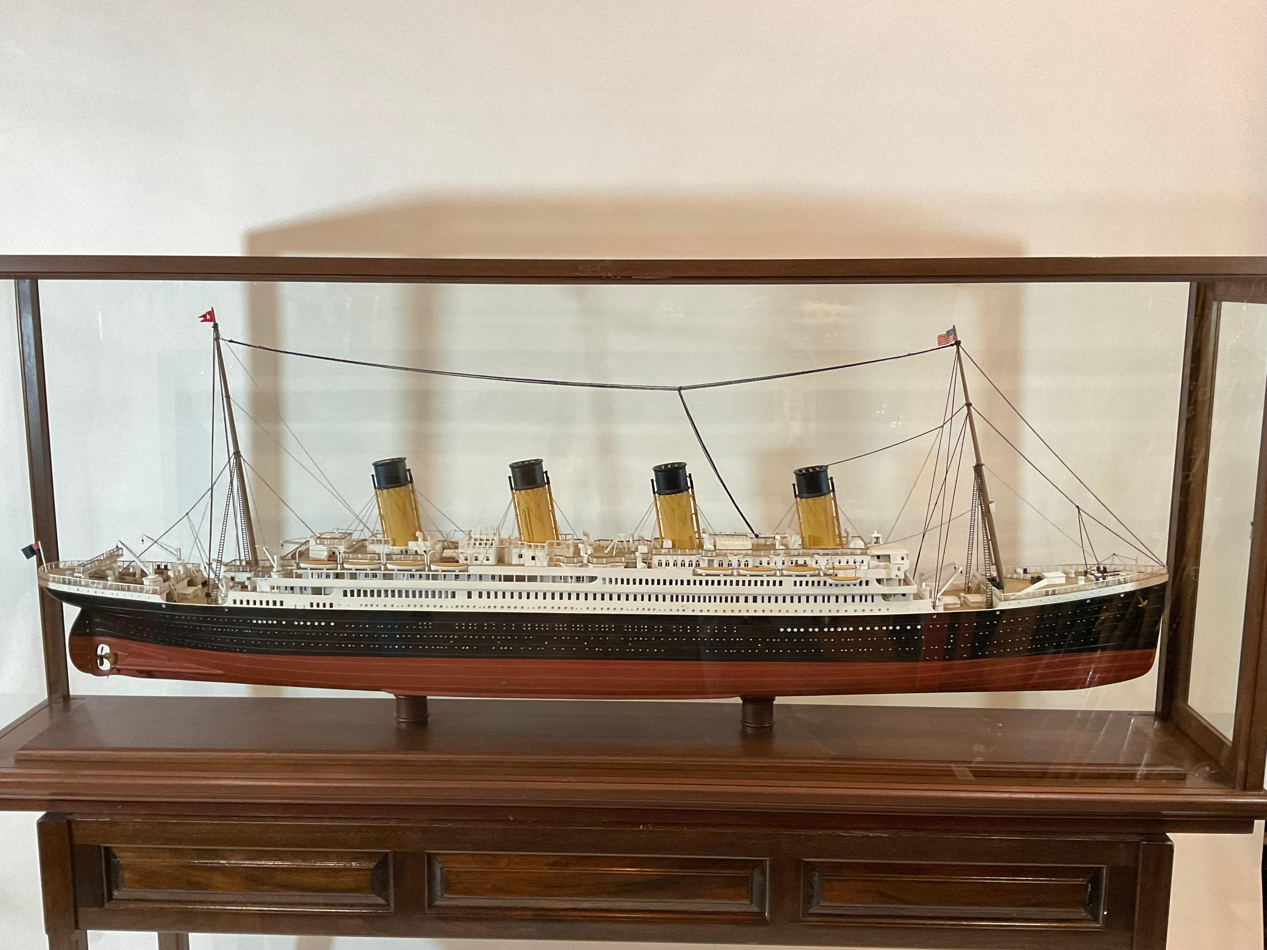 Mid-20th Century Six Foot Model of the Titanic For Sale