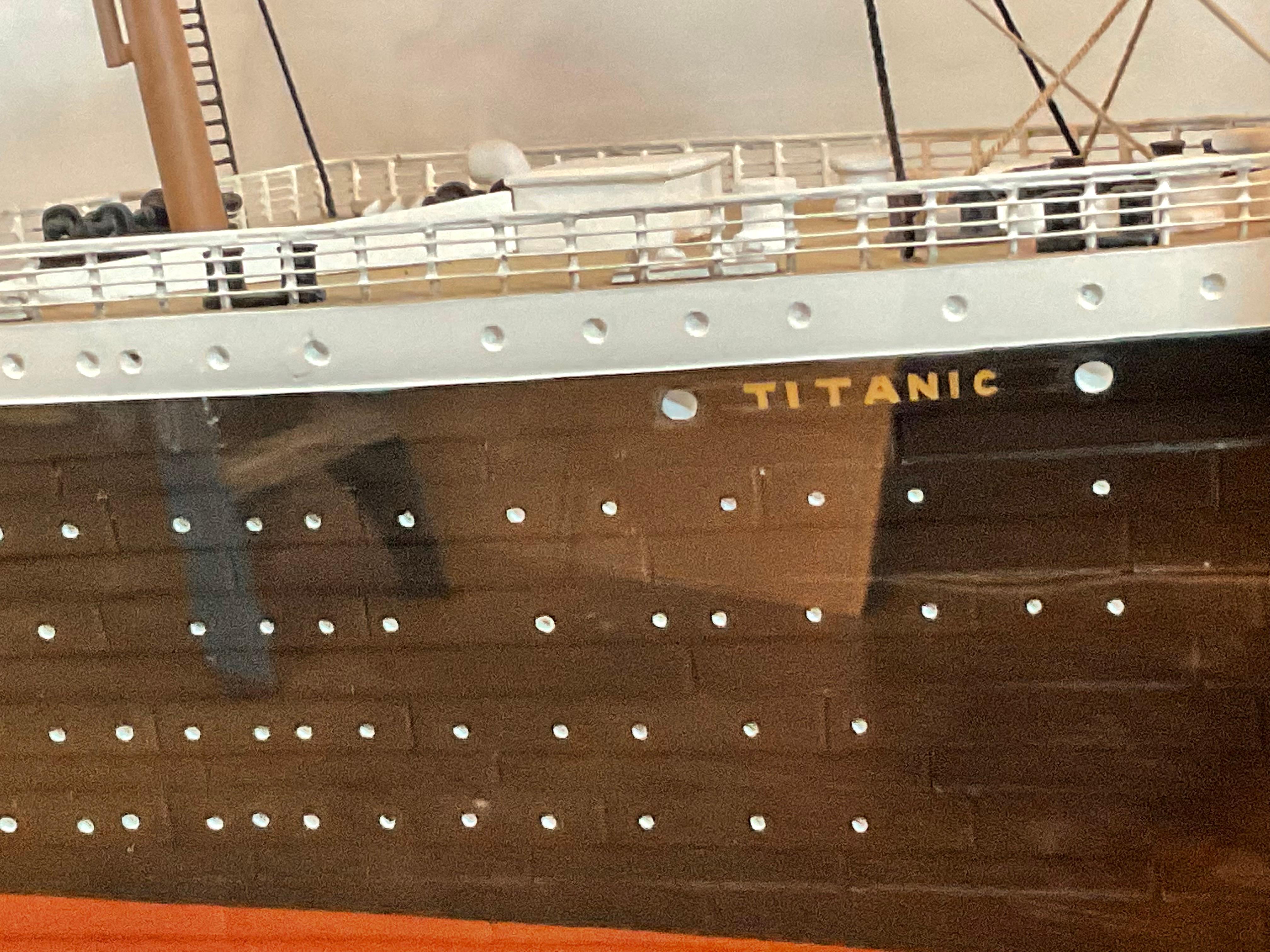 Wood Six Foot Model of the Titanic For Sale