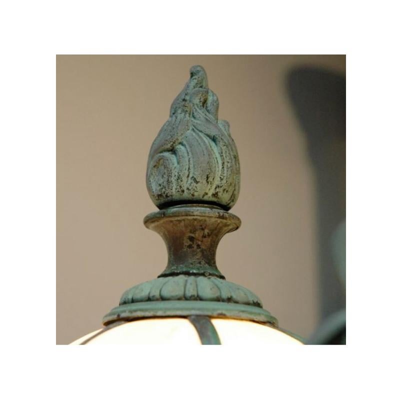 Six foot tall grand bronze entry lamps In Good Condition In Encino, CA