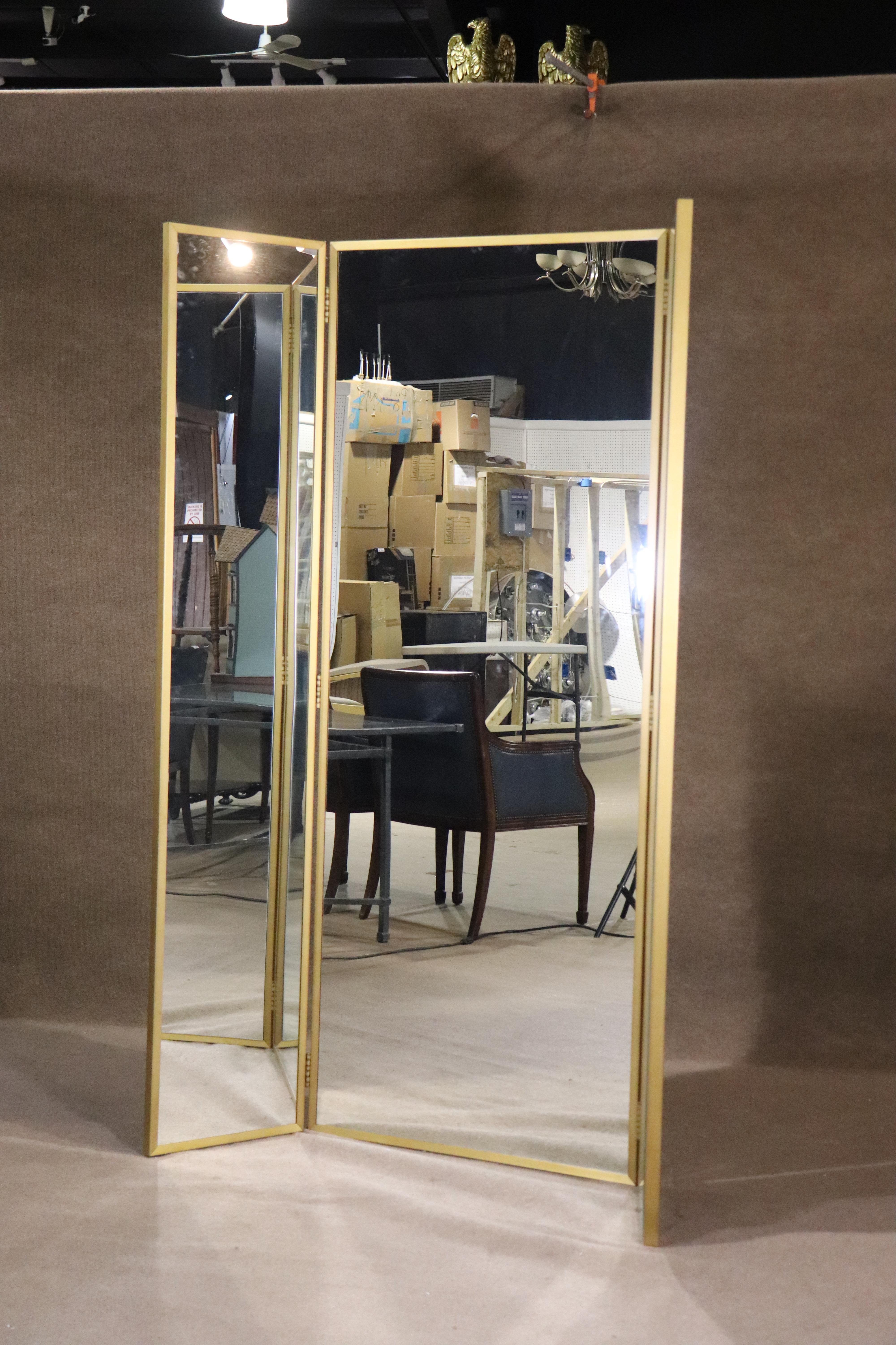 Six Foot Three Panel Mirror For Sale 3