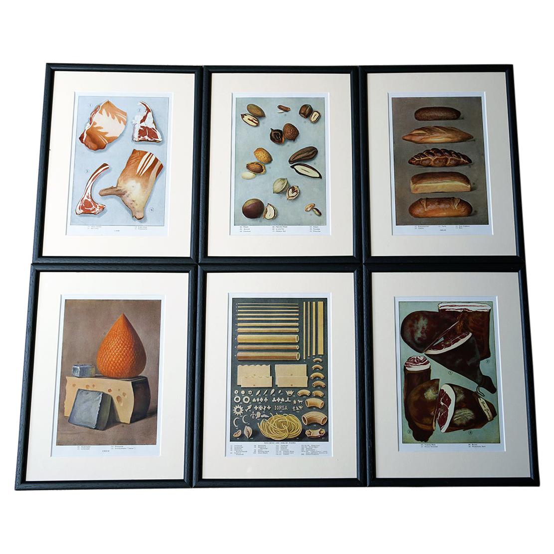 Six Framed Food Related Lithographs; "The Grocer's Encyclopedia" by Artemas Ward For Sale