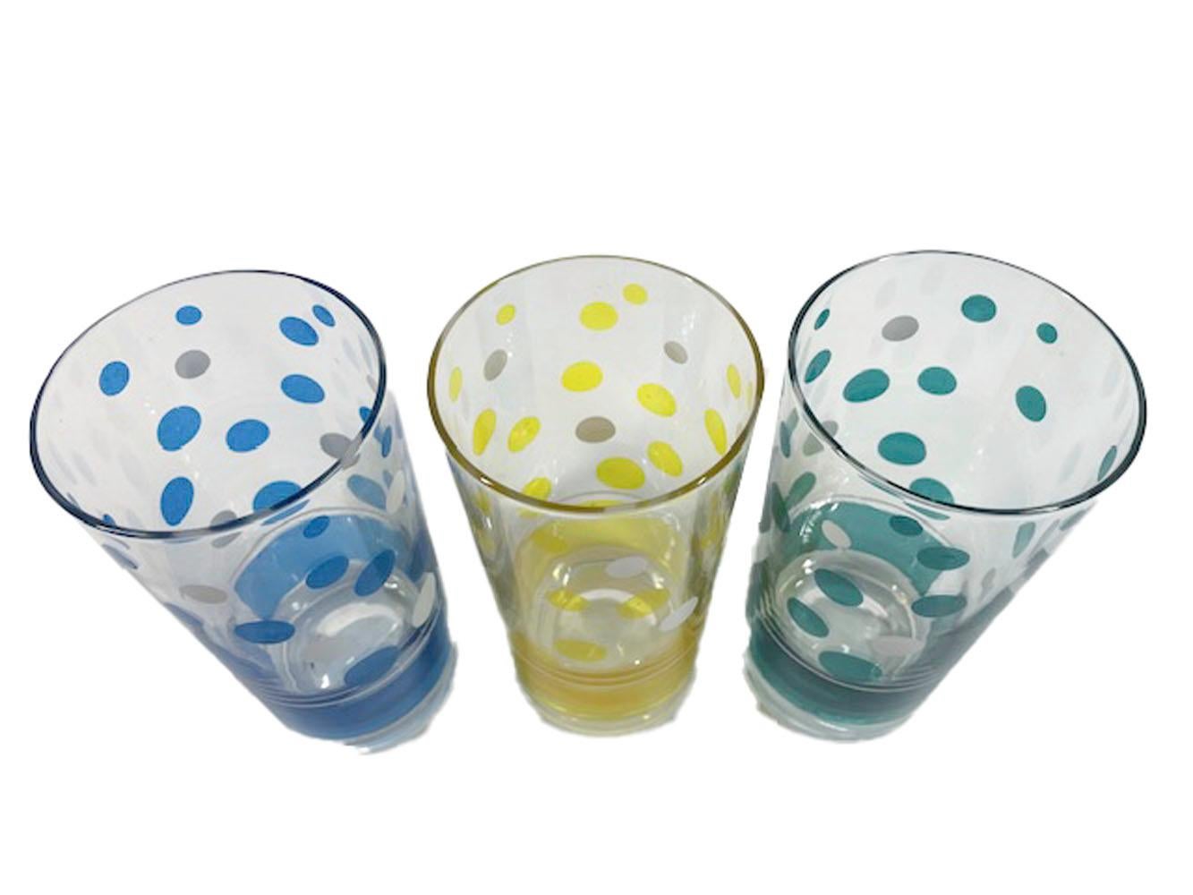 Six Fred Press highball glasses in the 