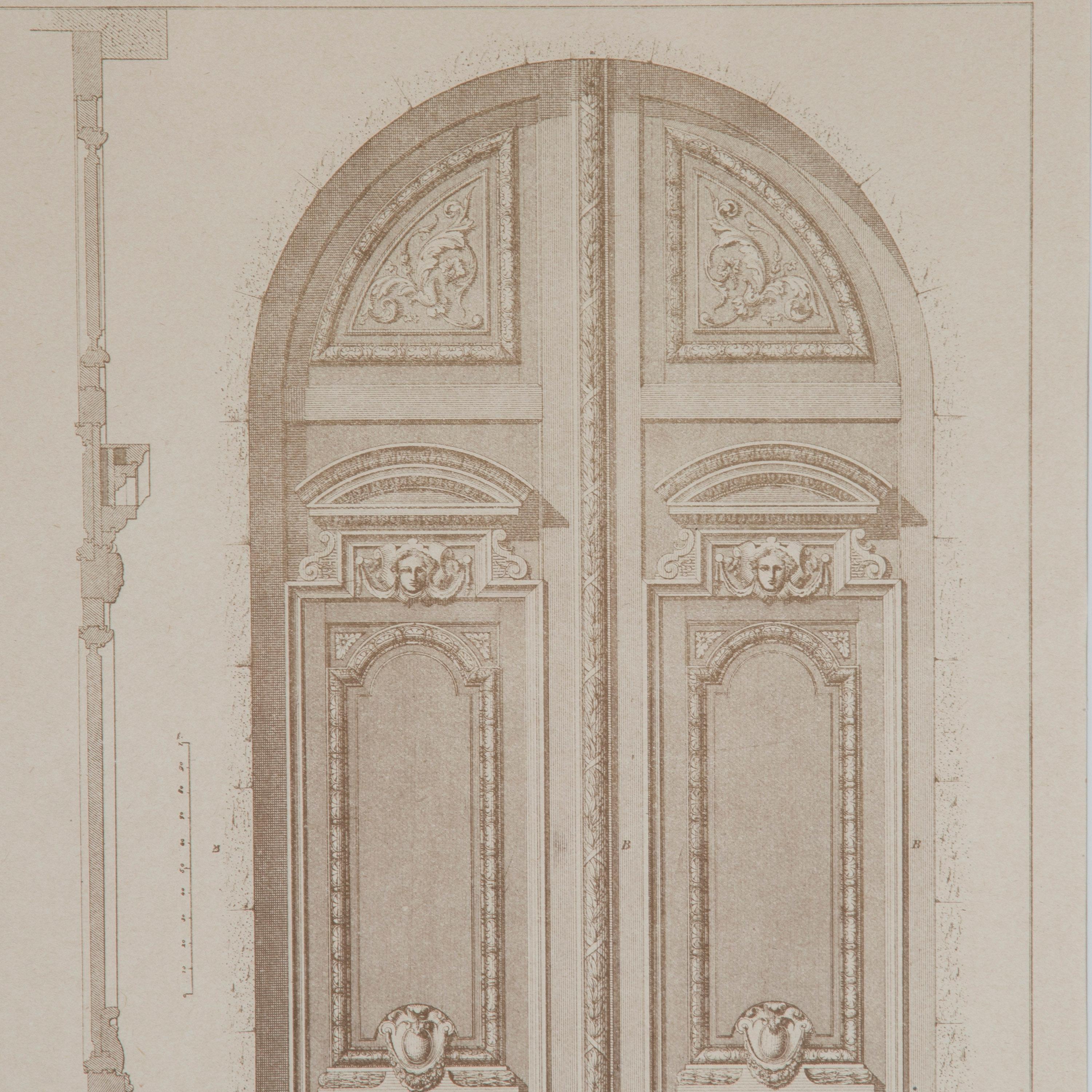 Engraved Six French 19th Century Architectural Engravings