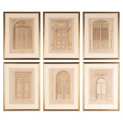 Six French 19th Century Architectural Engravings